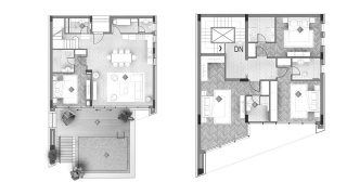 Villa floor plan, 4 bedrooms in MOONSTONE No. 11011